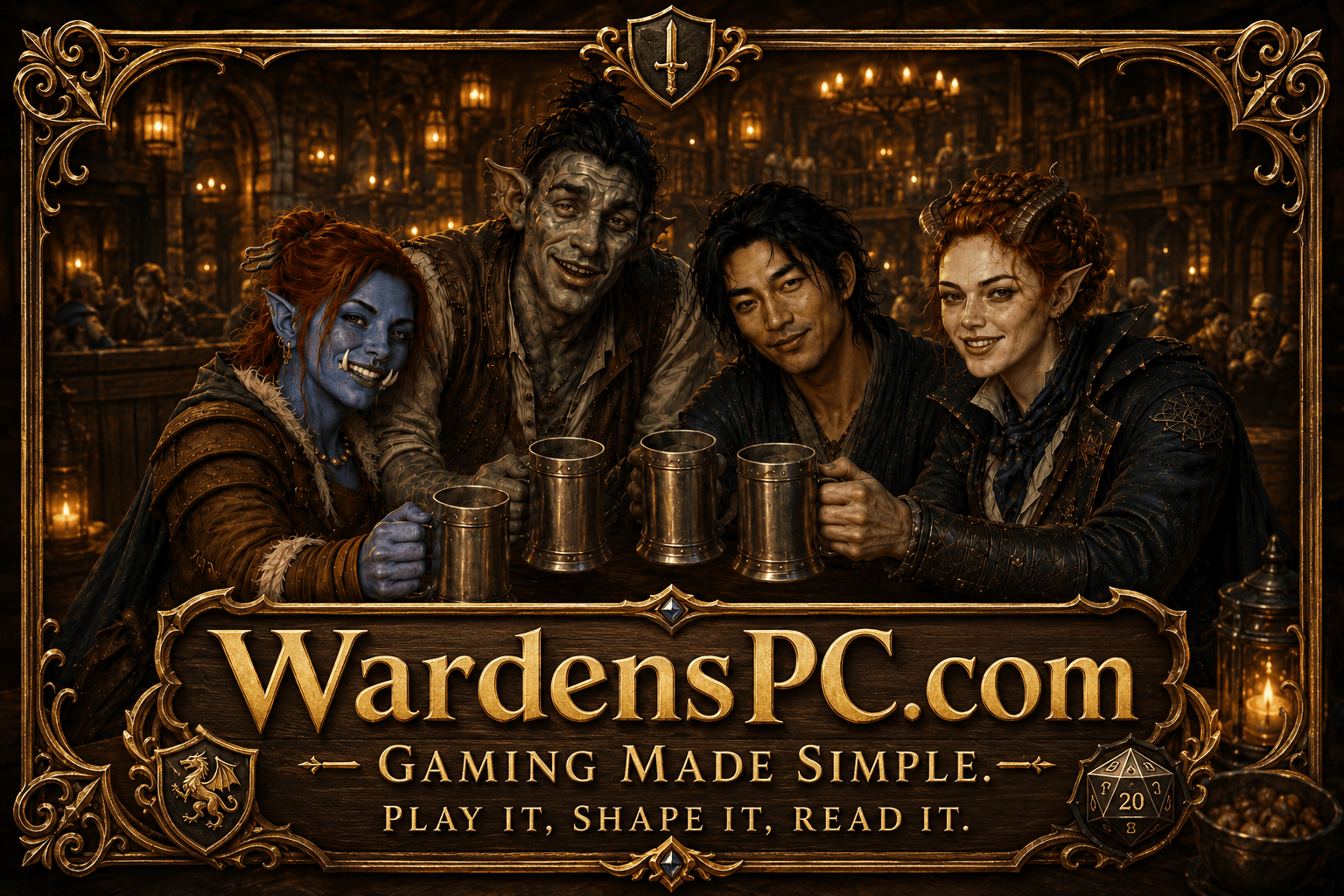 The four Wardens together in Waterdeep